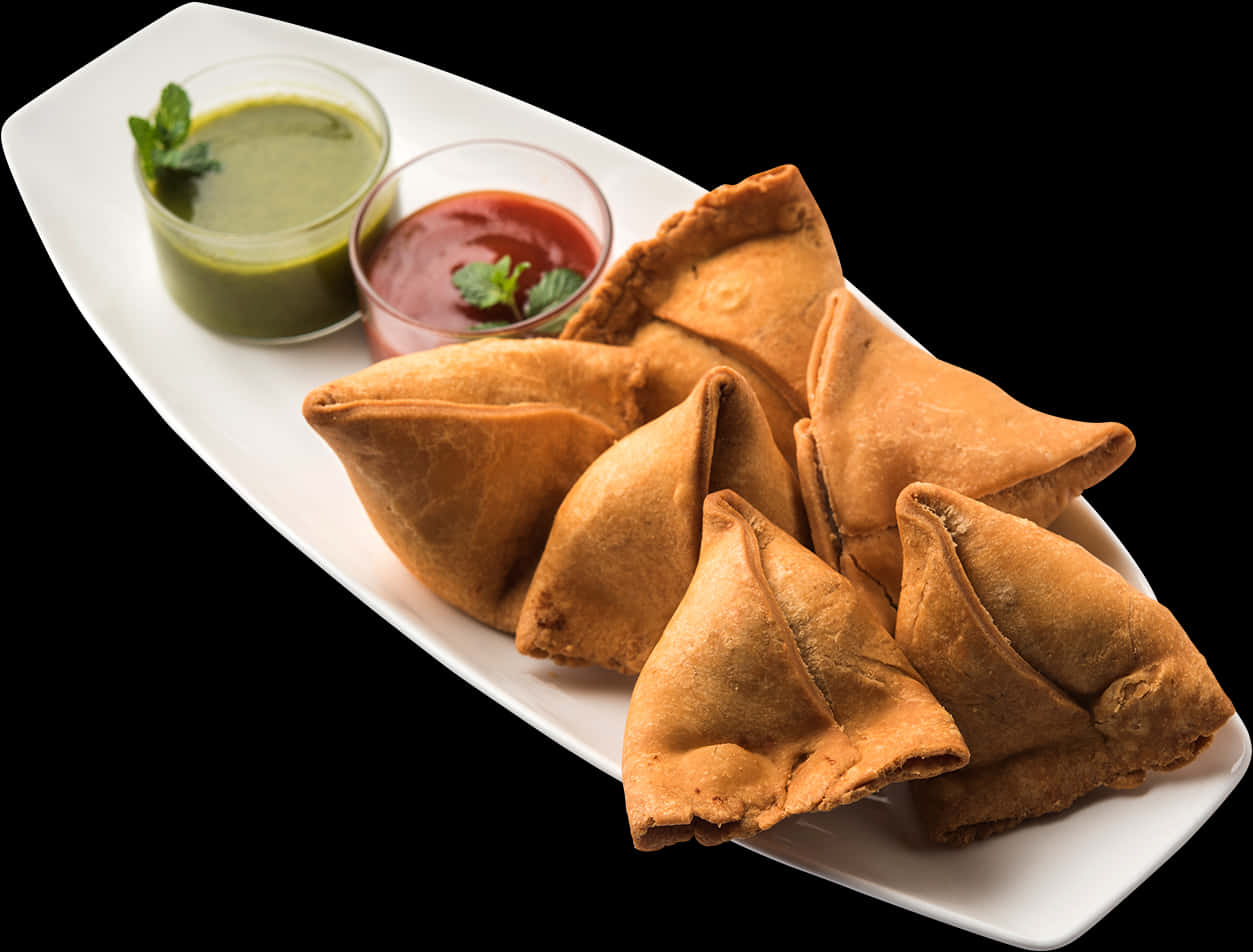 Samosaswith Dipping Sauces