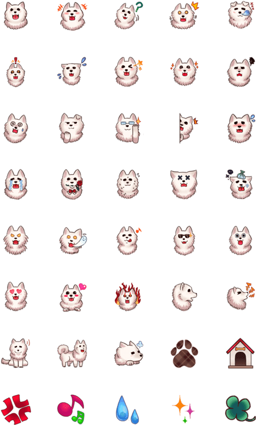 Samoyed Emoji Collection