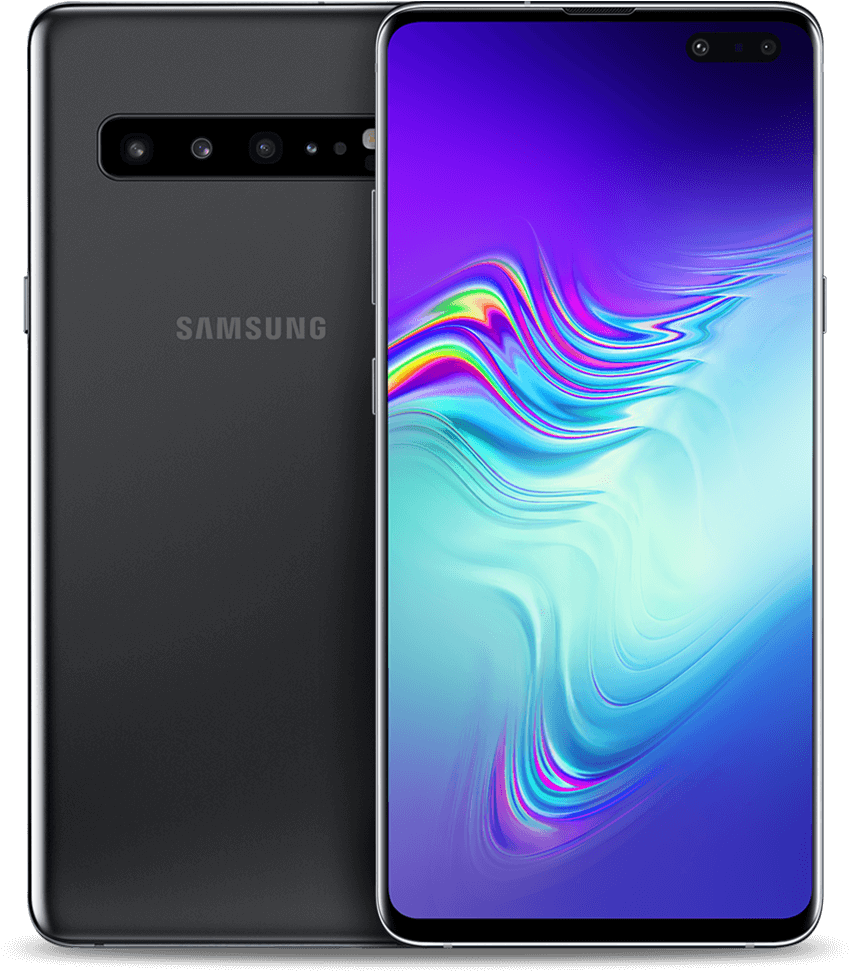 Samsung Galaxy S10 Black Front Back View