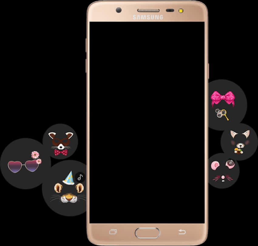 Samsung Smartphonewith Cute Icons