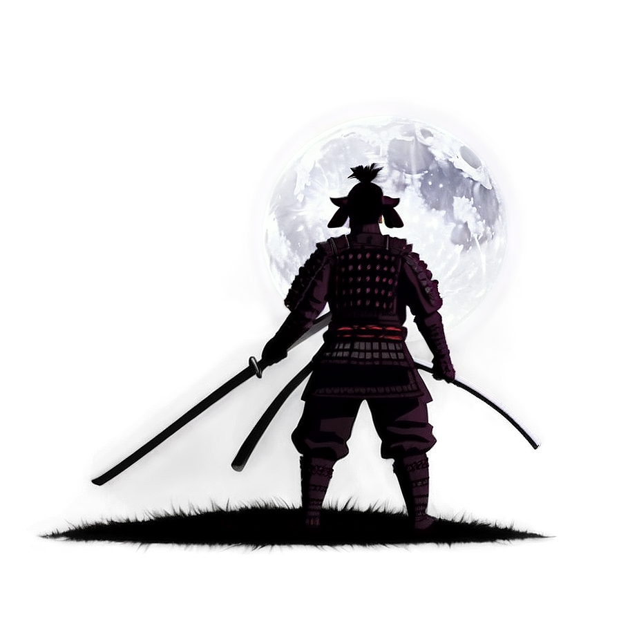 Samurai In Moonlight Png Rqi