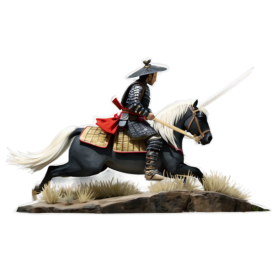 Samurai On Horseback Png Rlo17