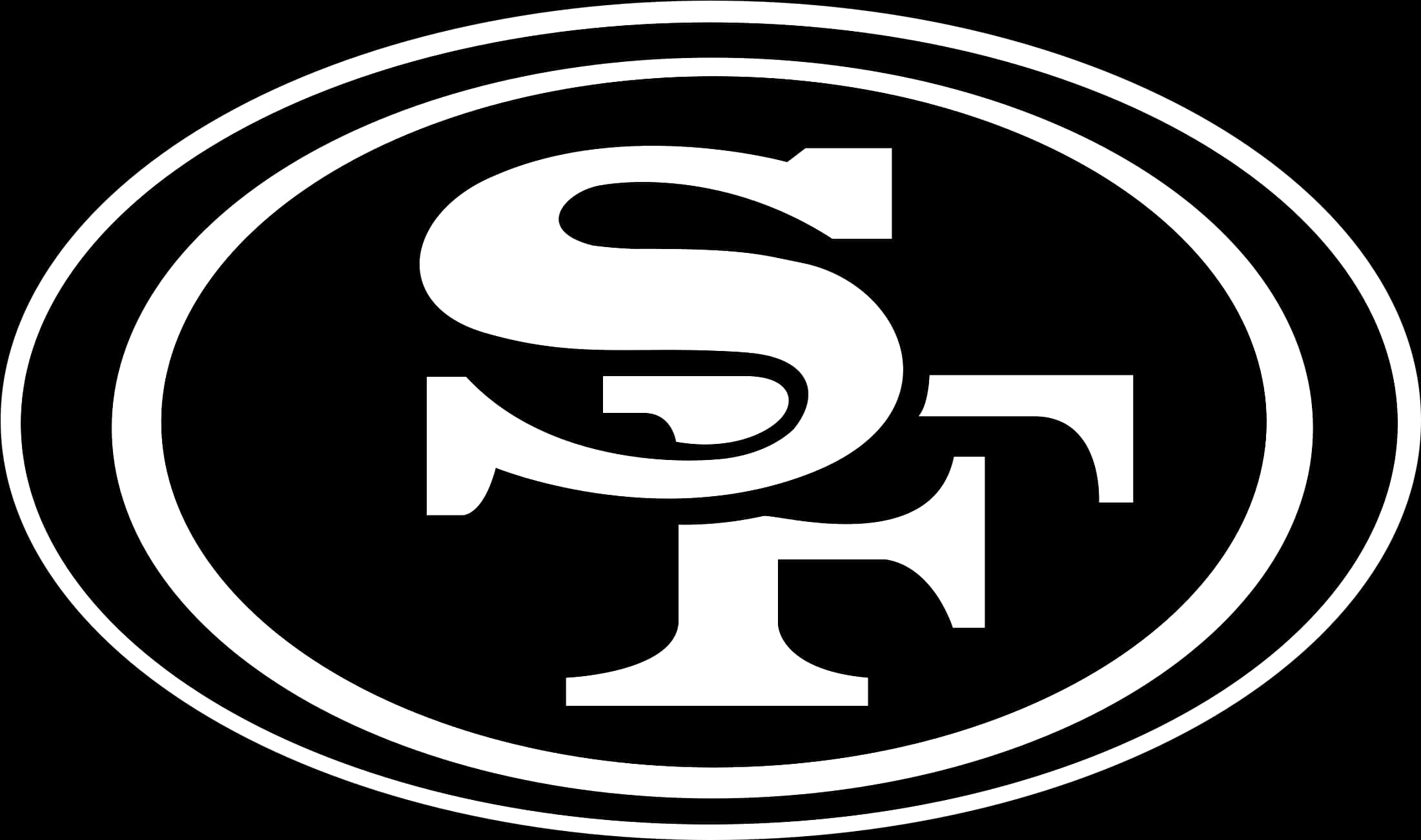 San Francisco49ers Logo Blackand White