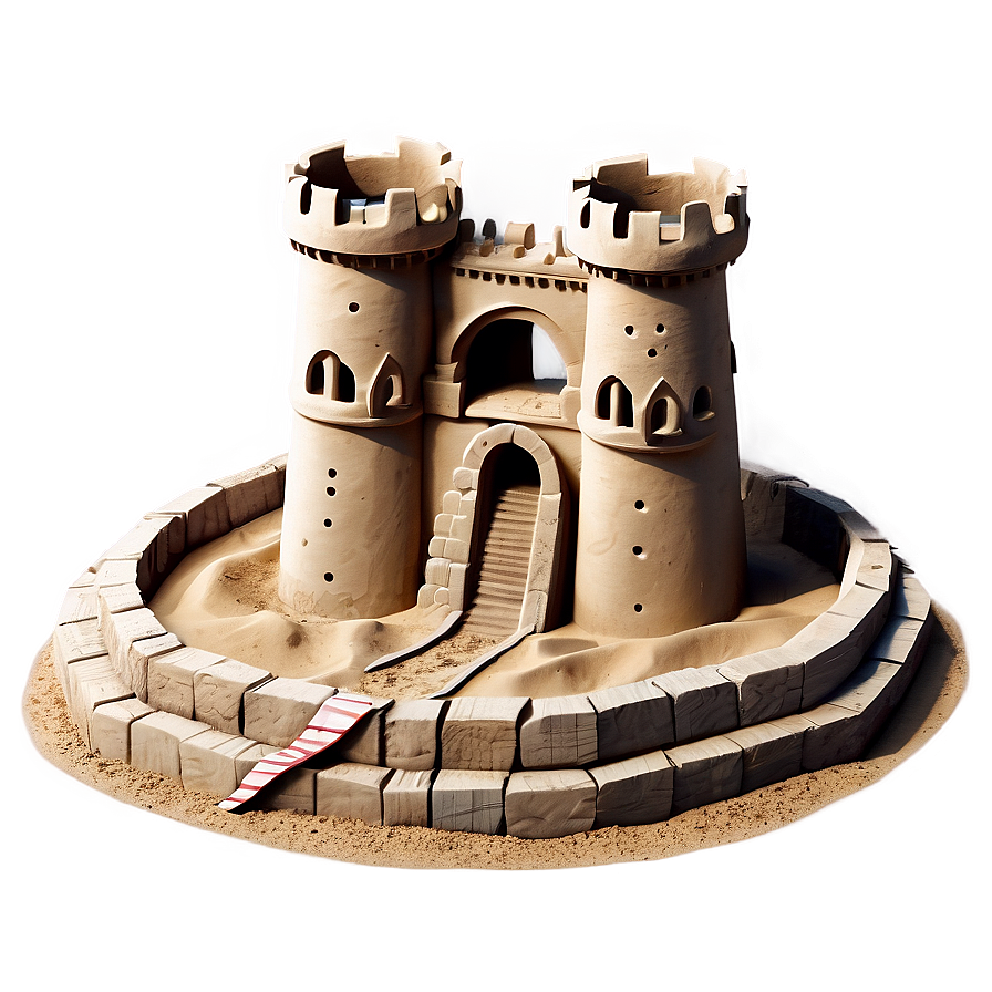 Sandcastle With Moat Png 06212024