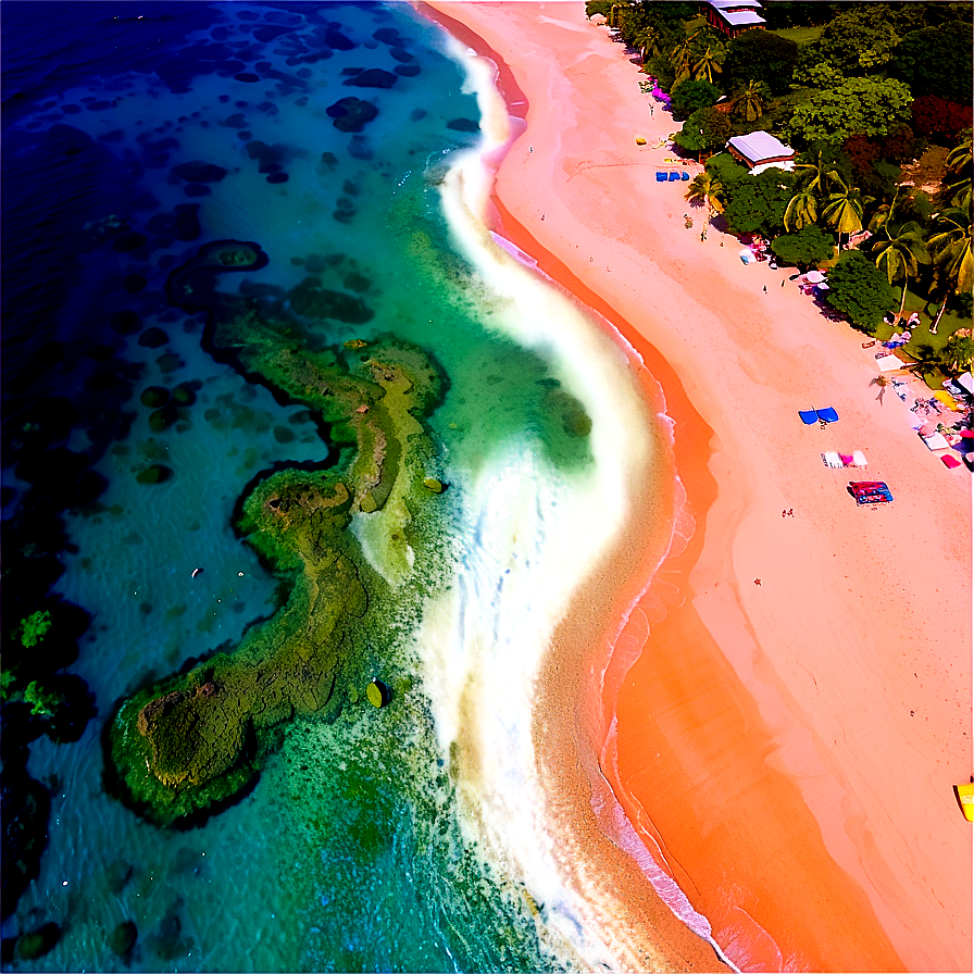 Sandy Beach Aerial View Png 05242024