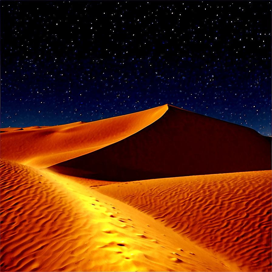 Sandy Dunes Under Starry Sky Png Tla