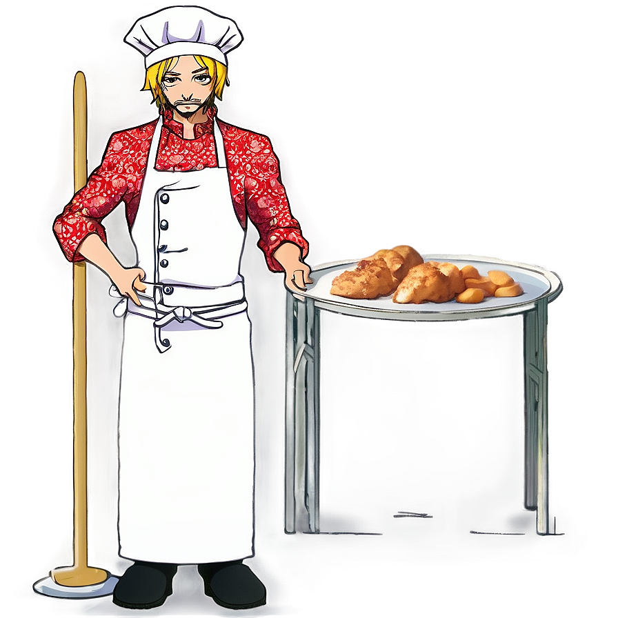 Sanji Cooking Chef Png 95