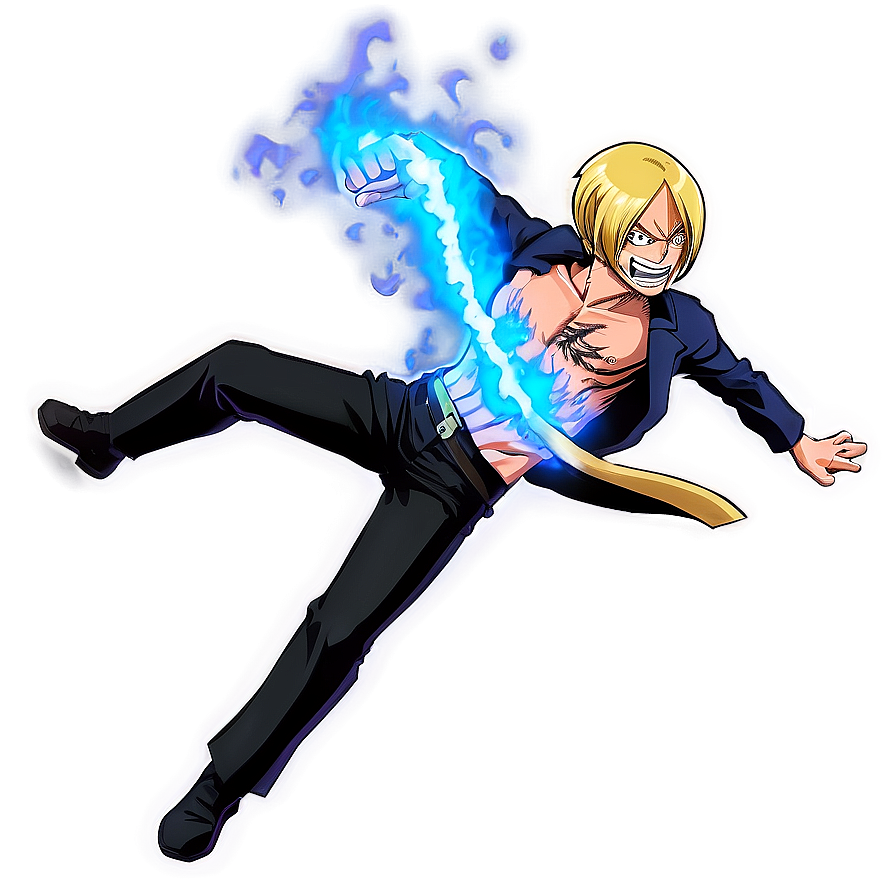 Sanji's Blue Flame Kick Png Bpq43