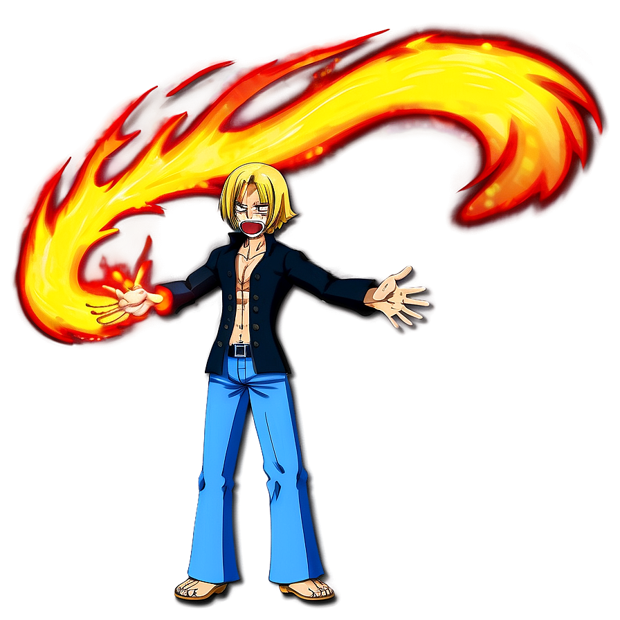 Sanji's Fiery Passion Png Bex