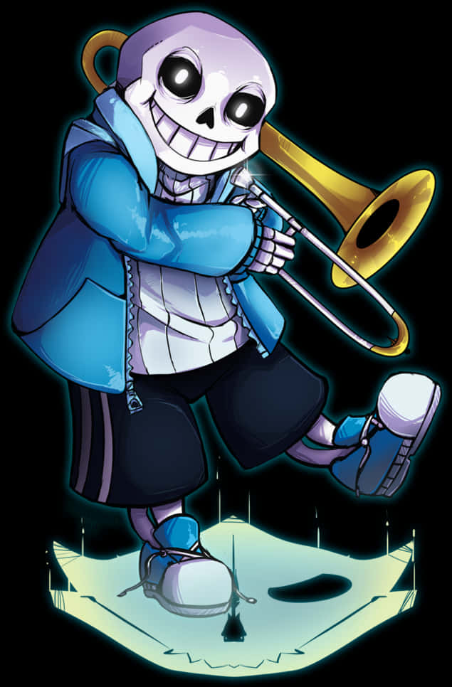 Sans The Skeleton With Trombone