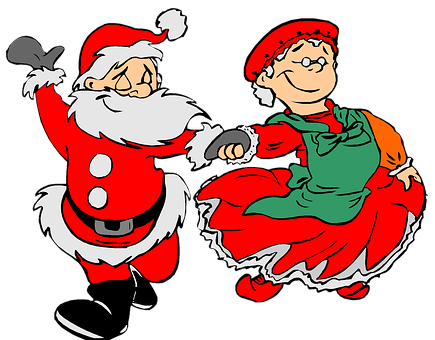 Santa_and_ Elf_ Cartoon_ Dance