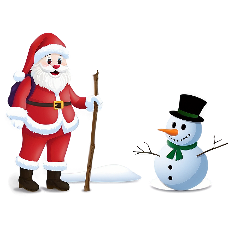 Santa And Snowman Png 31