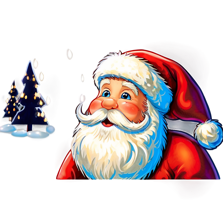 Santa Claus And Christmas Lights Png 39