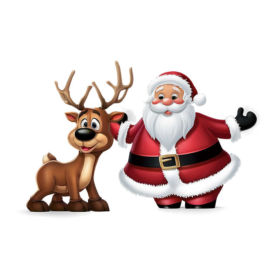 Santa Claus And Rudolph Png 05212024