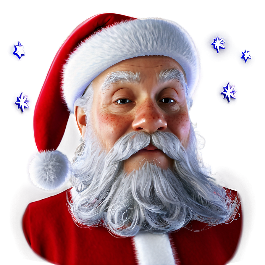 Santa Claus And Stars Png Xnn44