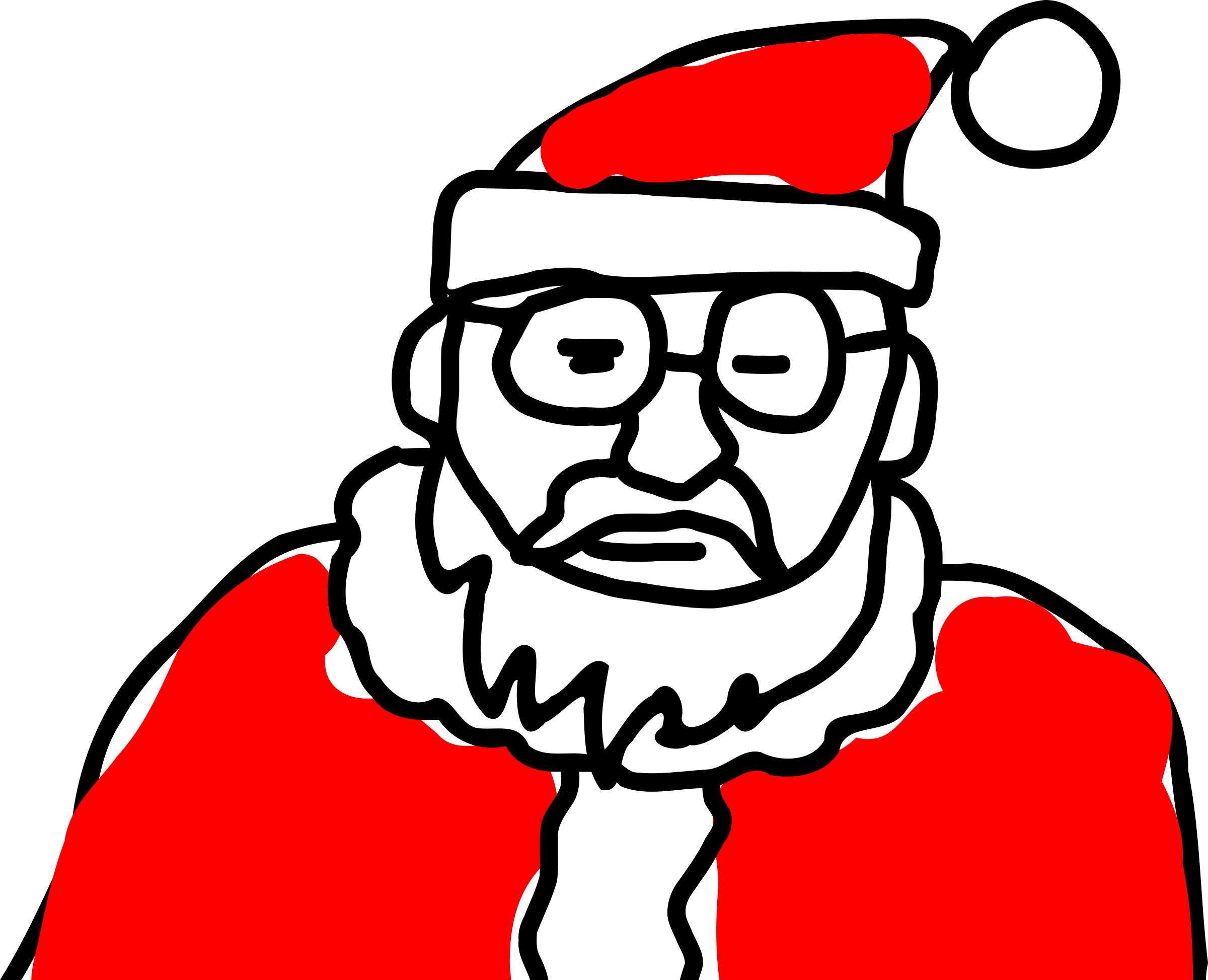 Santa Claus Cartoon Character Sketch
