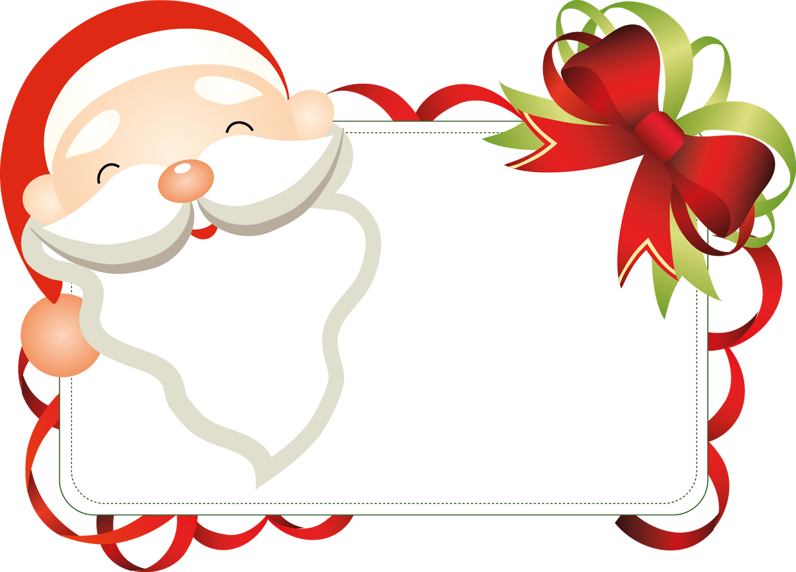 Santa Claus Christmas Card Border