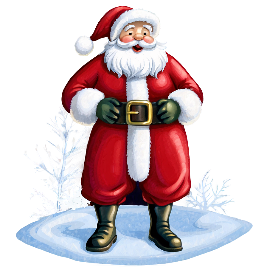 Santa Claus In Snow Png 05212024
