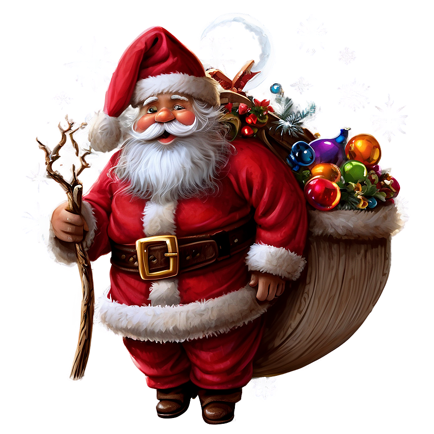 Santa Claus In The Moonlight Png 05212024