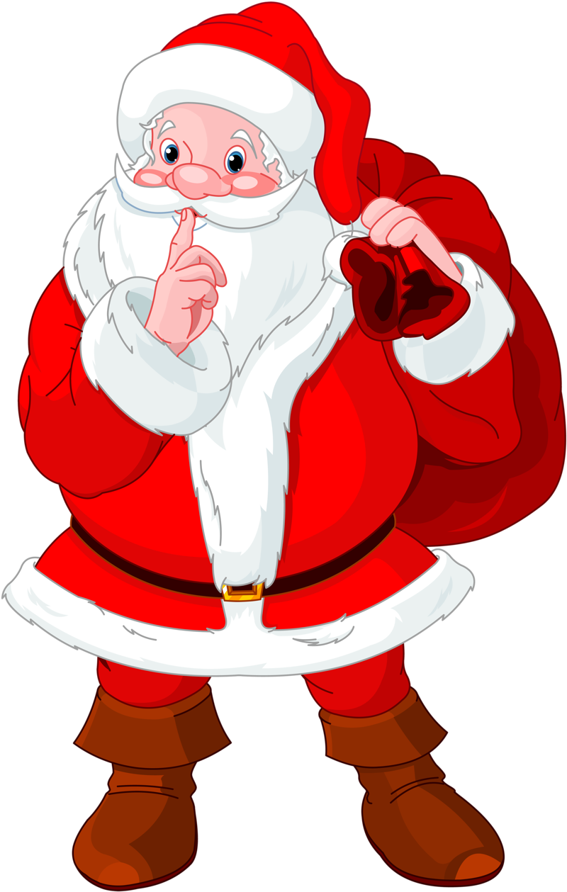 Santa Claus Shushing Cartoon