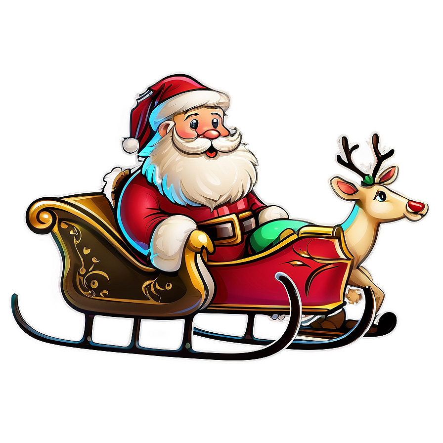 Santa Claus Sleigh Png 05212024