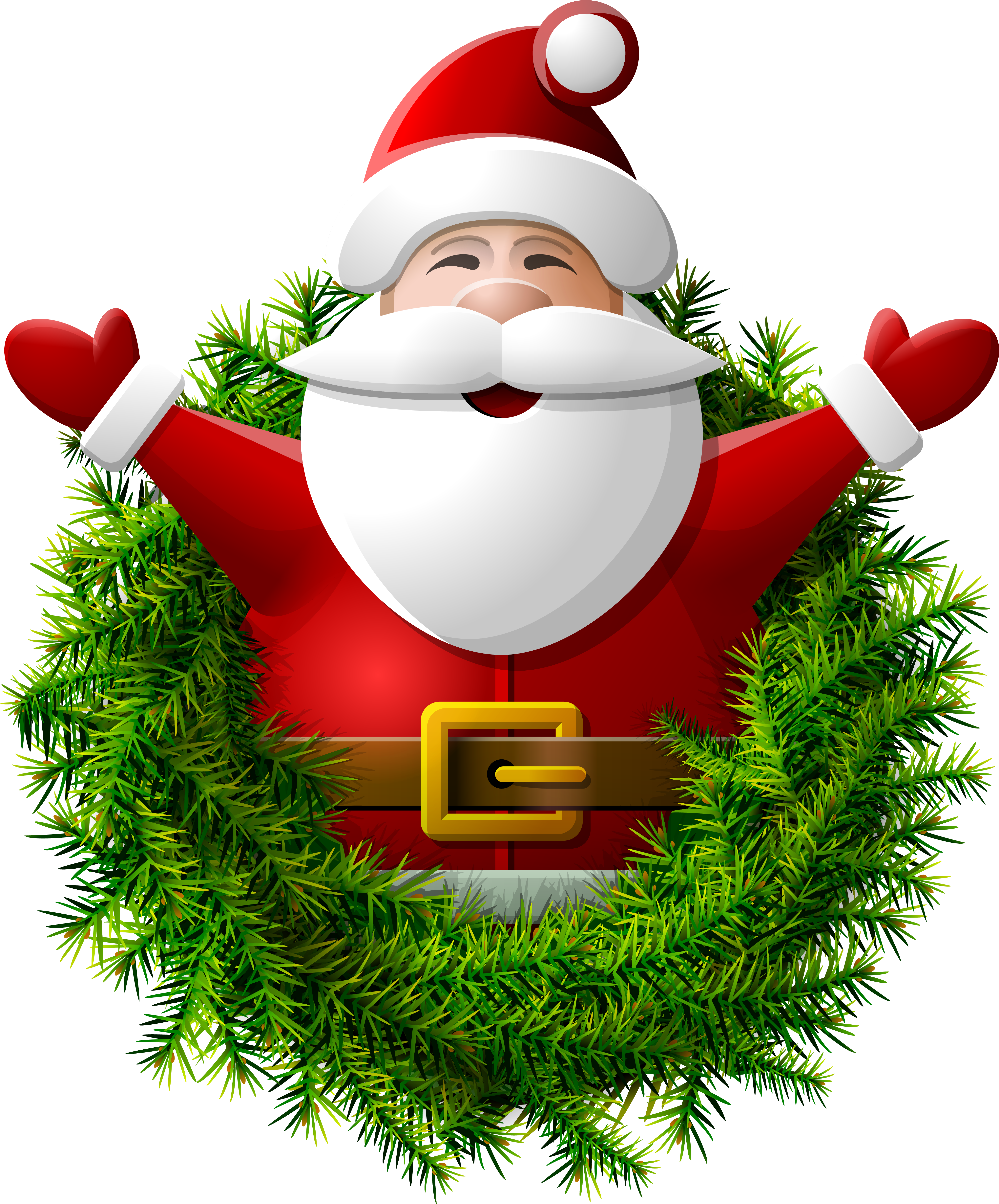 Santa Claus Wreath Greeting