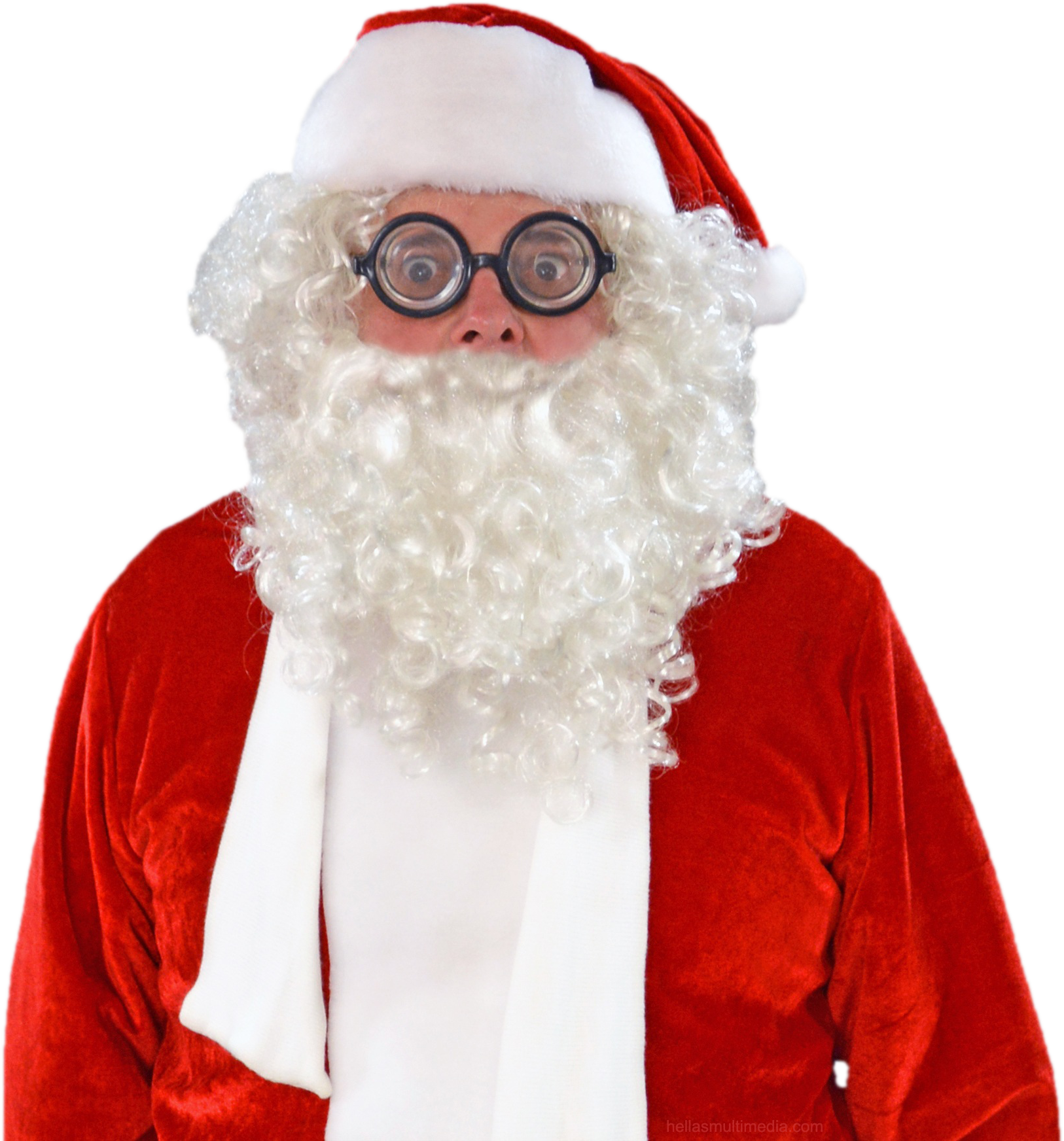 Santa Costume Glasses Beard