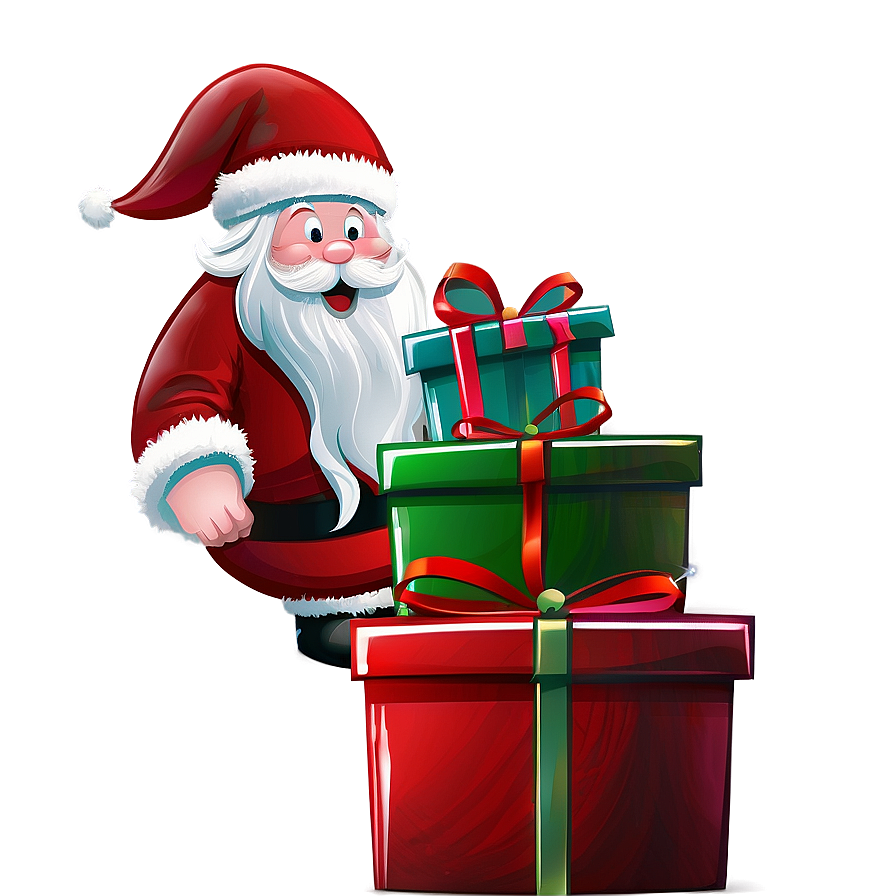 Santa Delivering Gifts Png 21