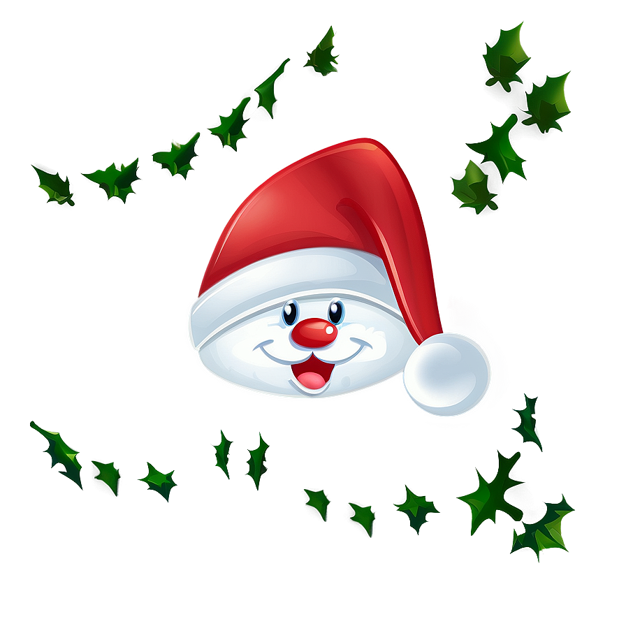 Santa Hat Cartoon Happy Png 16