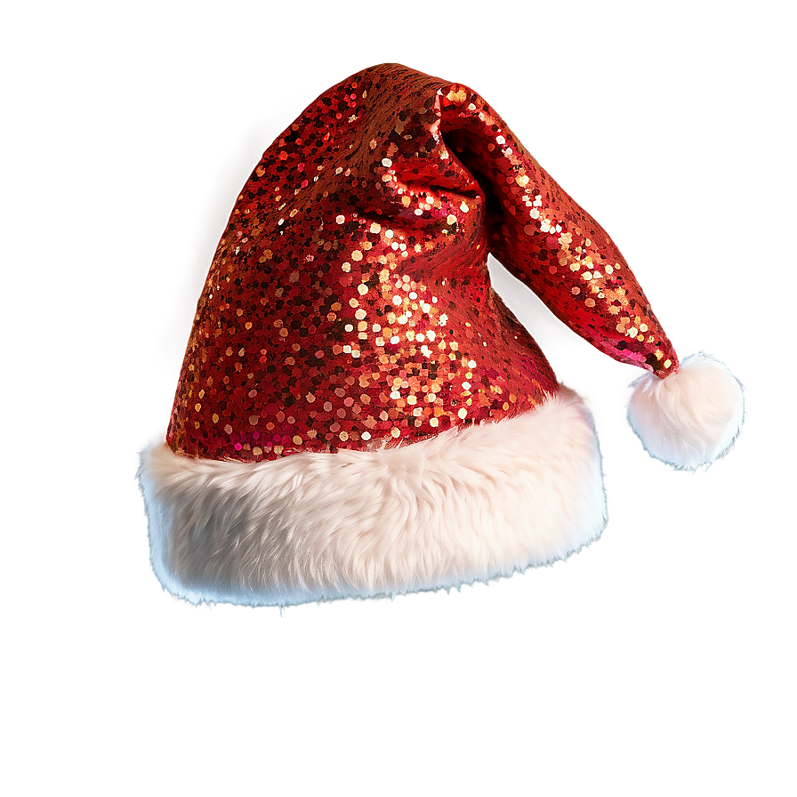 Santa Hat With Glitter Png 04302024