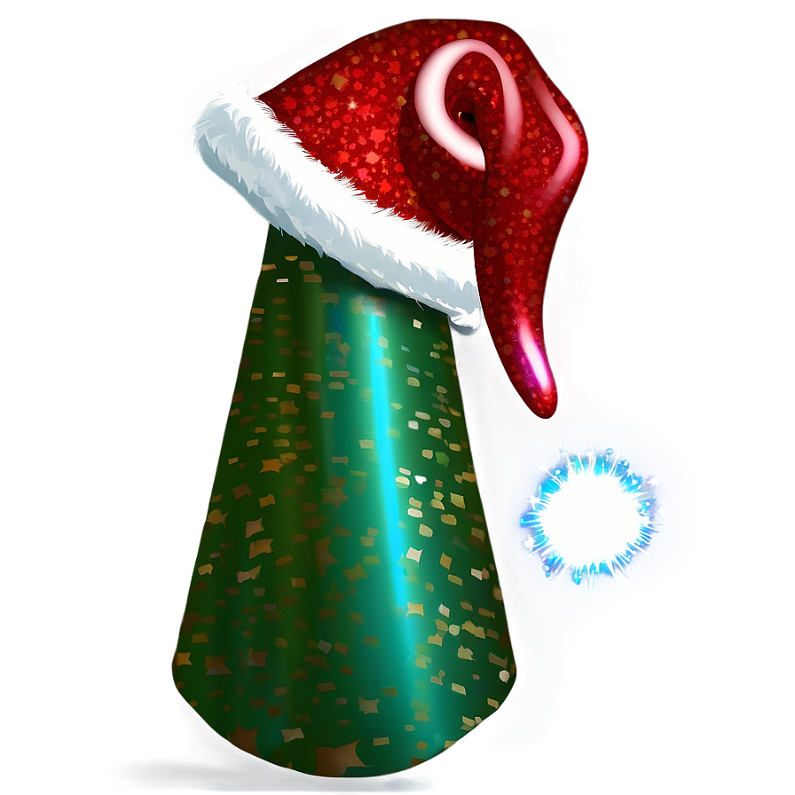 Santa Hat With Glitter Png Wny