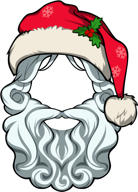 Santa Hatand Beard Illustration.png