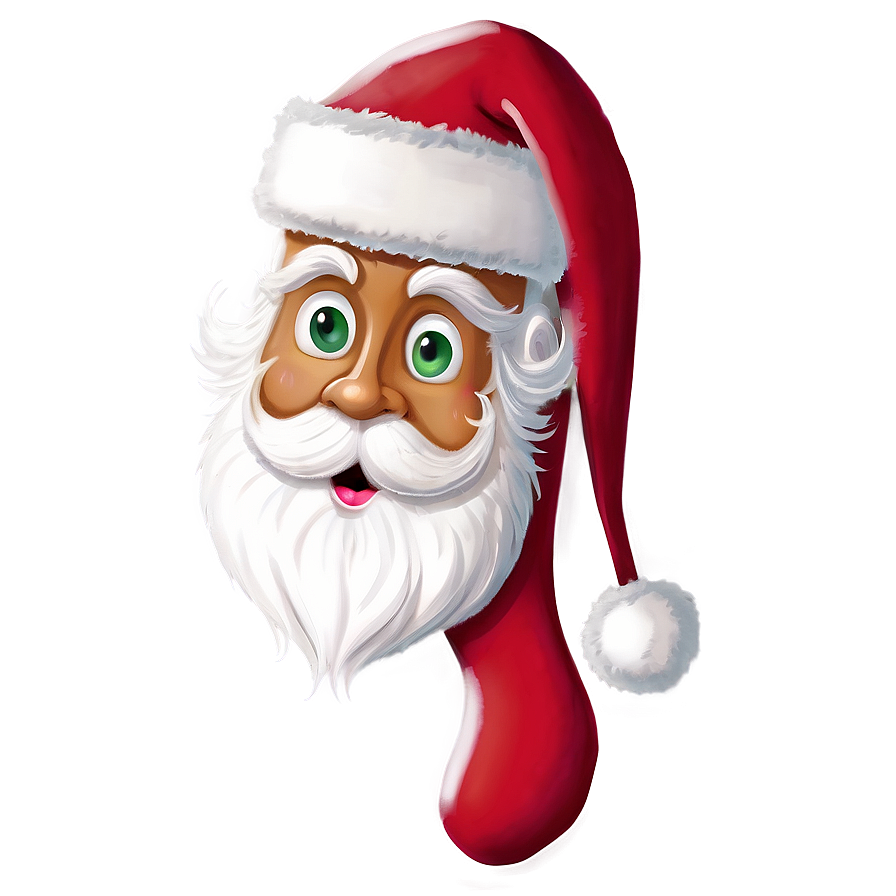 Santa Head Christmas Png 05242024