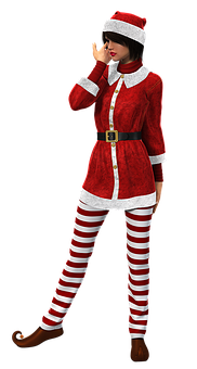 Santa Inspired Fashion Model