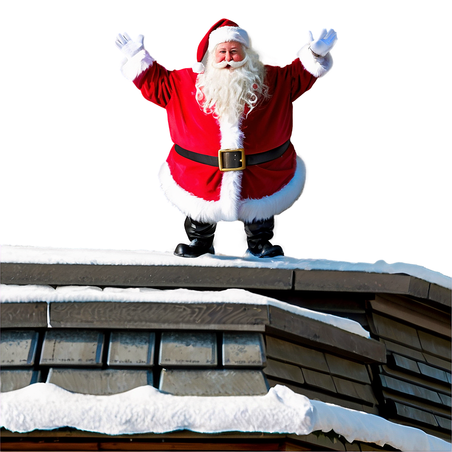 Santa On Roof Png Rdr65