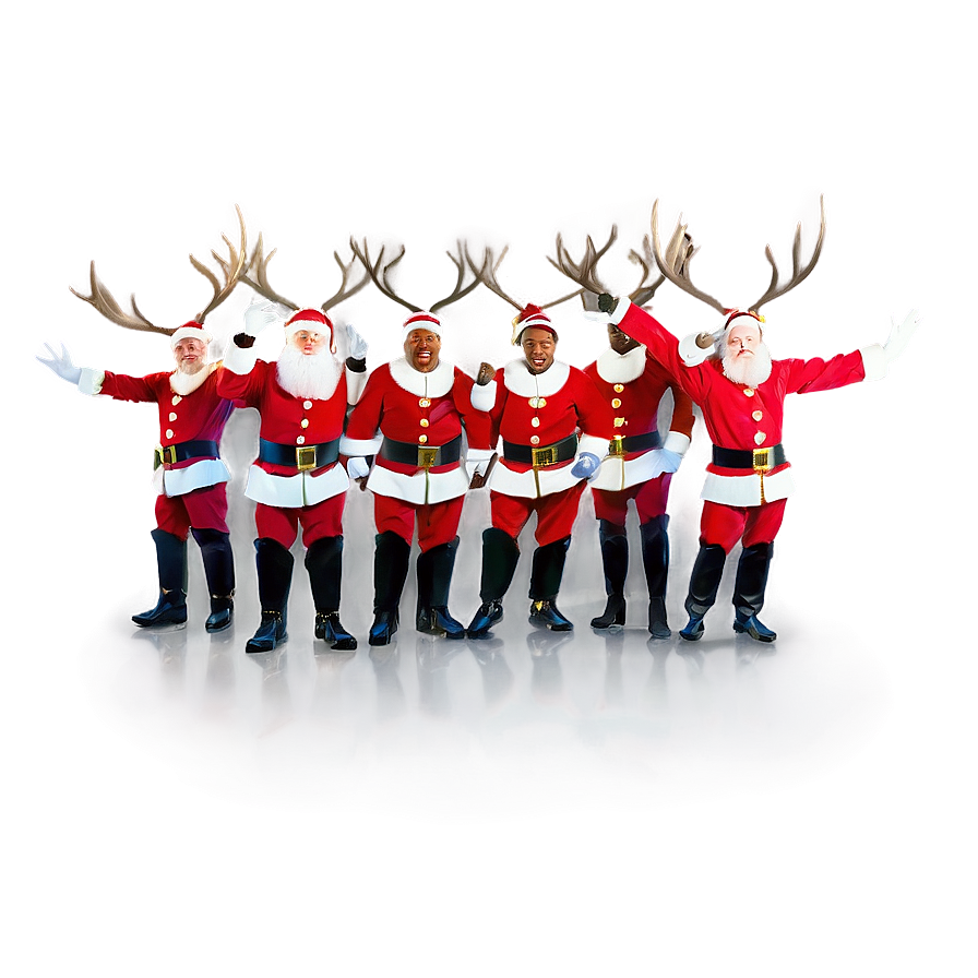 Santa's Reindeer Team Png 2