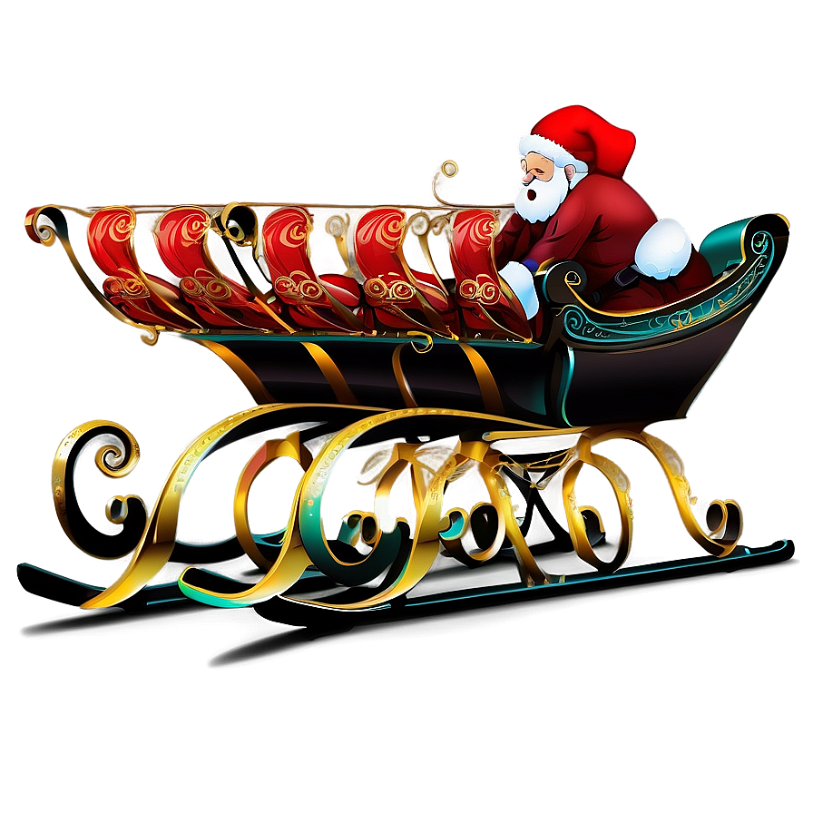 Santa Sleigh Png Pxi