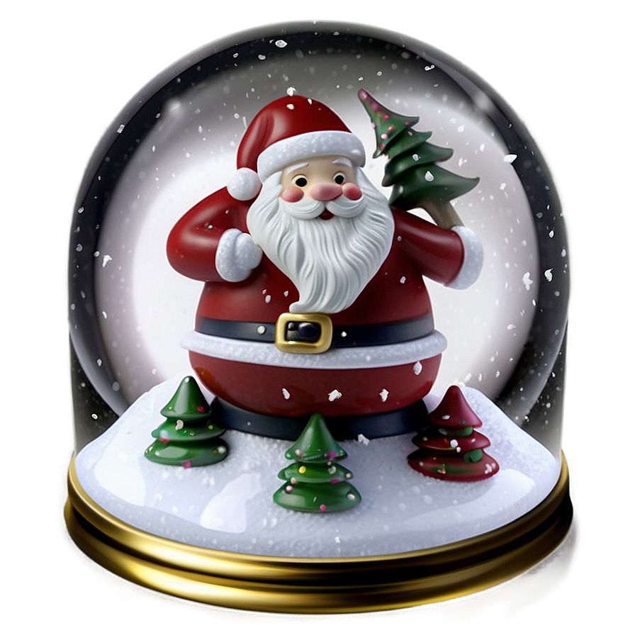 Santa Snow Globe Png Gib