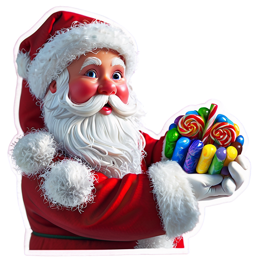 Santa With Candy Png 51