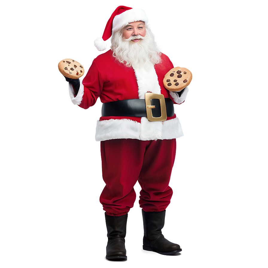 Santa With Cookies Png Ike