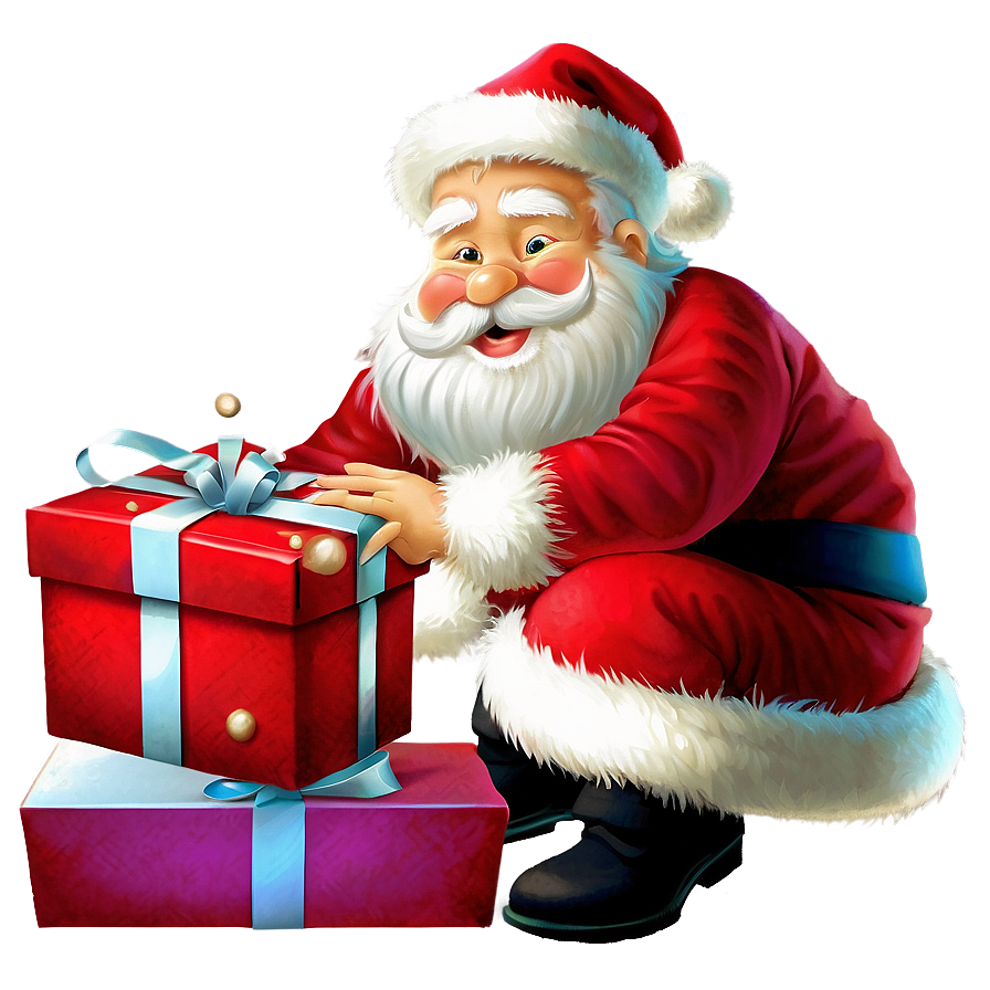 Santa With Gifts Png 61