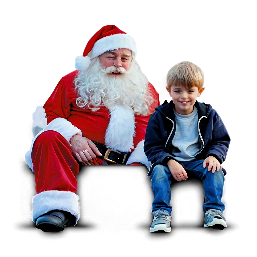 Santa With Kids Png Afq