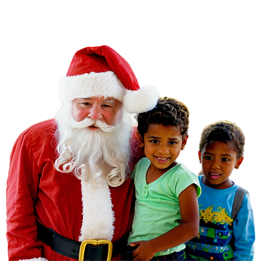 Santa With Kids Png Ebe