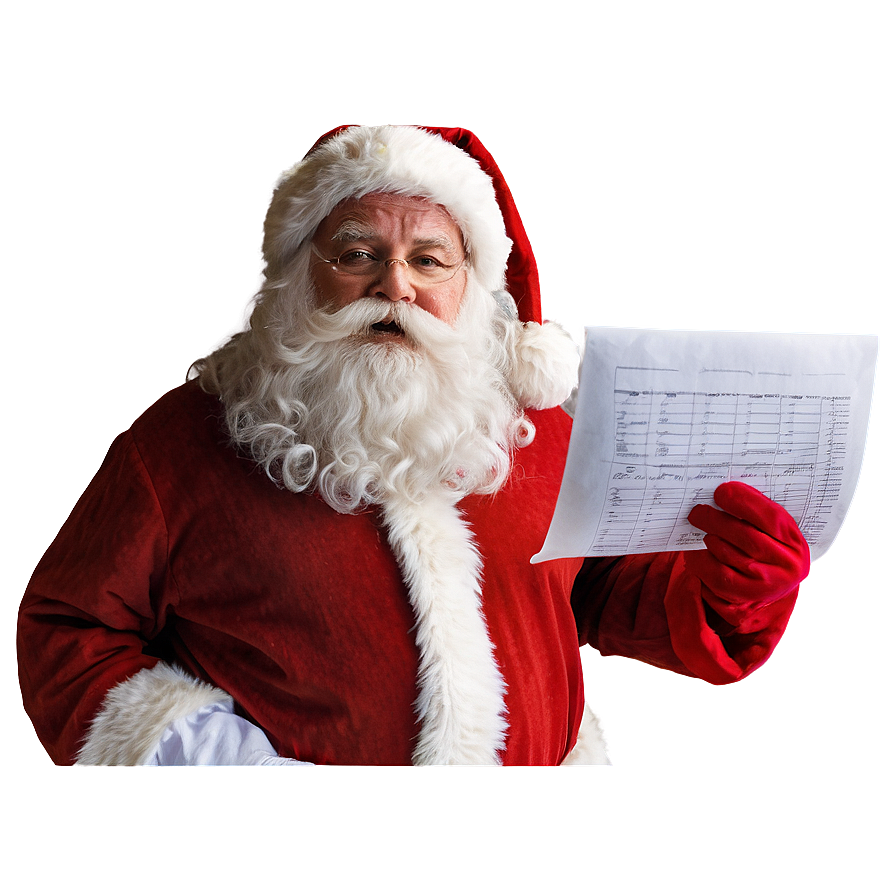 Santa With List Png 51