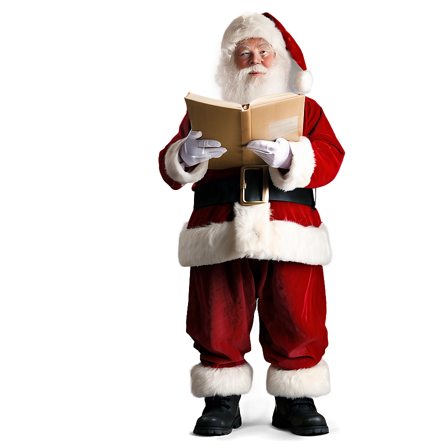 Santa With List Png Loe