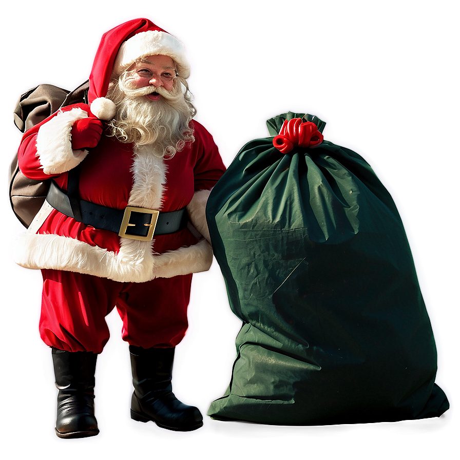 Santa With Sack Clipart Png 06262024