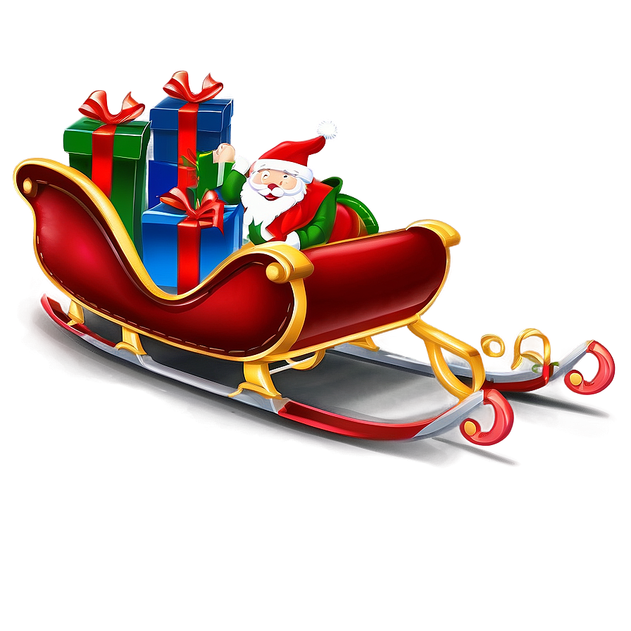 Santa With Sleigh Bells Png 39