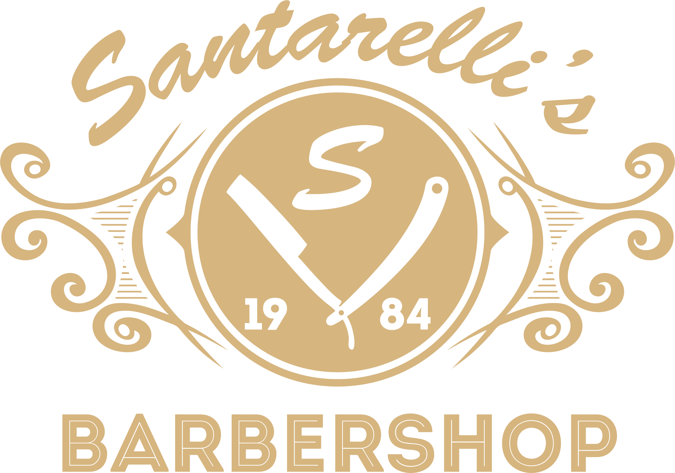 Santarelli Barbershop Logo1984