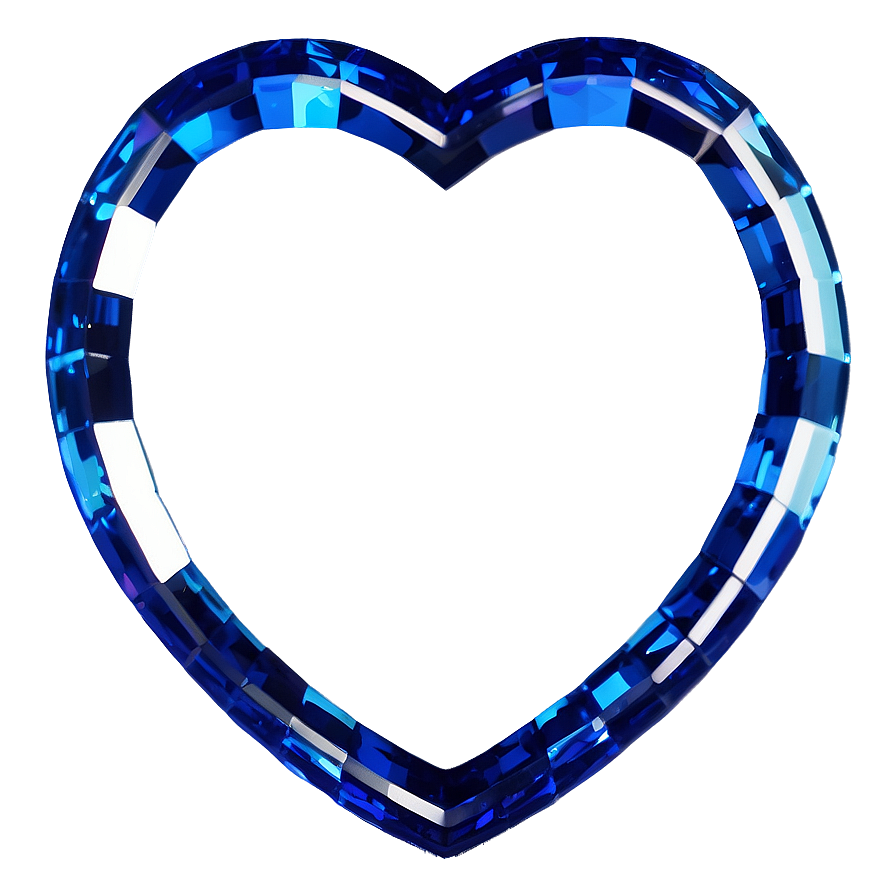 Sapphire Blue Heart Emoji Png 06272024