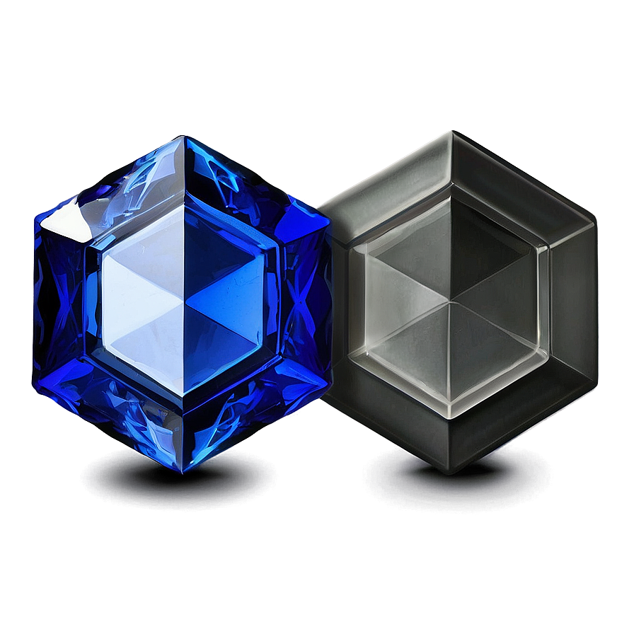Sapphire Hexagon Gem Png Xne75